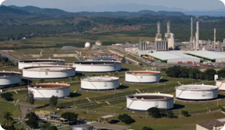 Foto do terminal logístico de Campos Elíseos, da Petrobras.