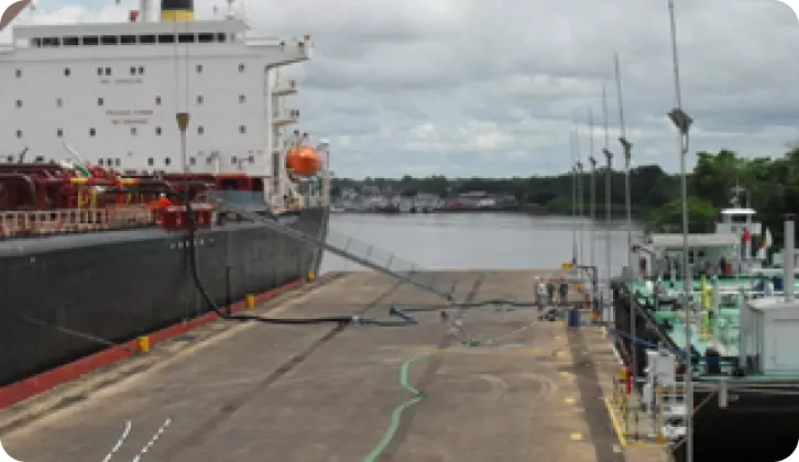 Foto do terminal logístico de Macapá, da Petrobras.