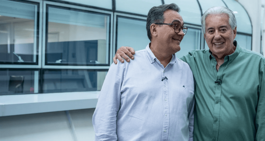 Os jornalistas Francisco José e Diógenes Dantas, apresentadores da websérie.
