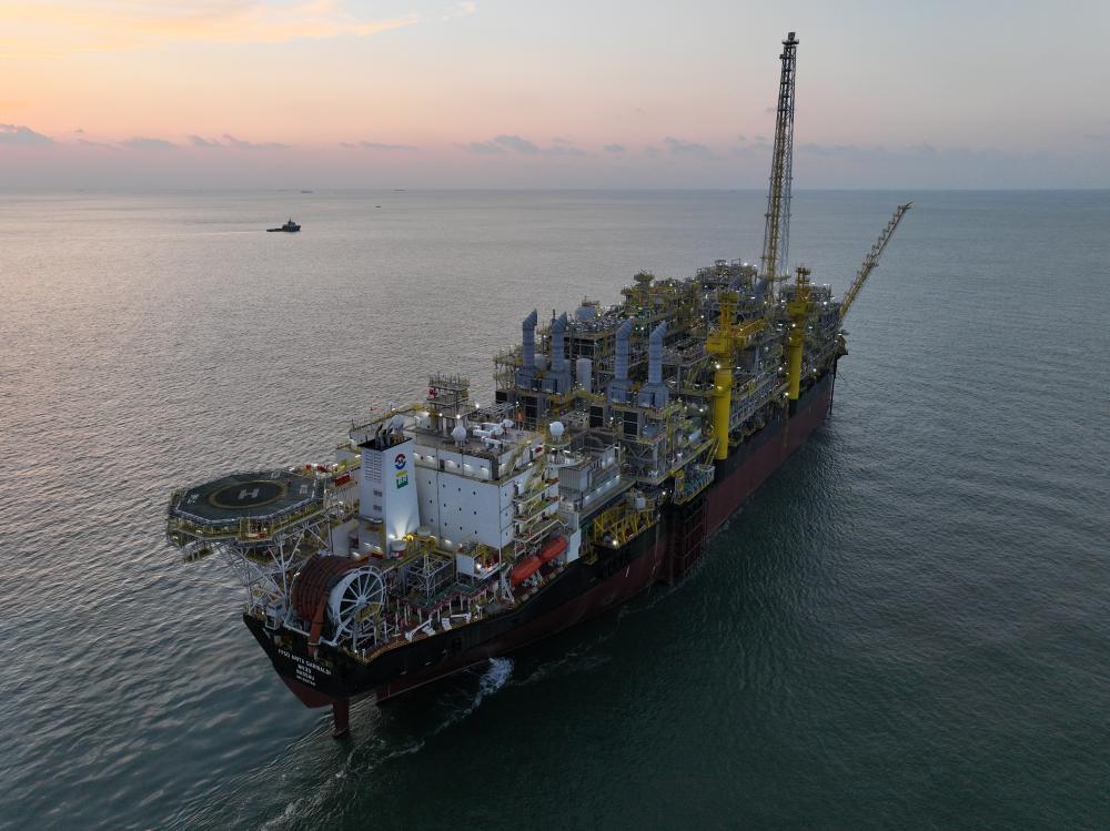 FPSO Anita Garibaldi na Bacia de Santos. Fonte: Agência Petrobras