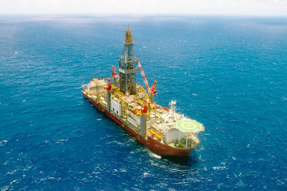 Navio-sonda da Petrobras na Margem Equatorial brasileira.