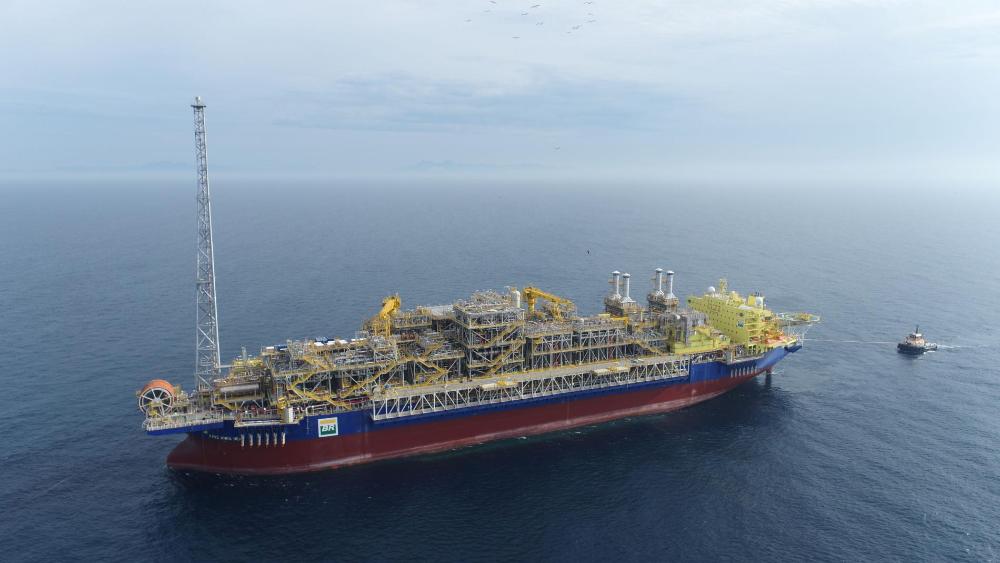 Na imagem a plataforma FPSO Anna Nery