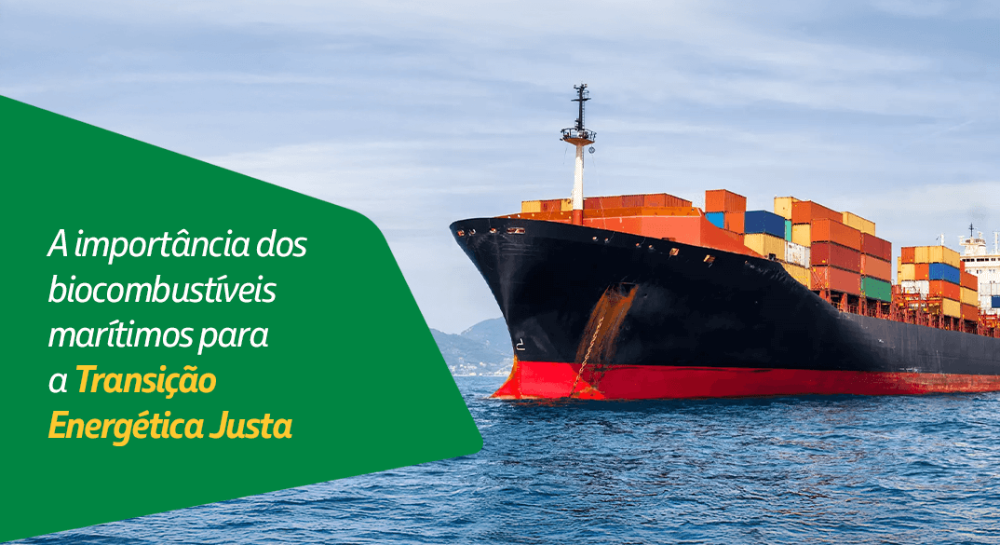 Foto de navio cargueiro em alto mar, representando o uso de Bunker Petrobras.