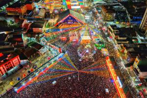 Imagem aérea da festa de São João de Campina Grande
